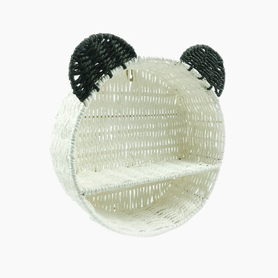 Καλάθι αποθήκευσης τοίχου κρεβατοκάμαρας Διακοσμητικό κρεμαστό αμπέλου υφαντό αρκουδάκι σε σχήμα στρογγυλής αποθήκευσης Καλάθι αποθήκευσης καλλυντικών φρούτων