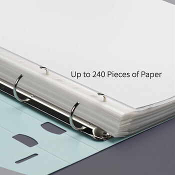 A4 Binder D-Type Punch Folder File Storage Ring Αδιάβροχο δοκιμαστικό χαρτί Φάκελος αποθήκευσης δεδομένων 4 Hole Binder Learning Supplies