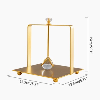 Σφυρήλατο σίδερο Crystal Tissue Box Επιτραπέζιο Στολίδι για το σπίτι Σαλόνι Τραπέζι σαλονιού Αποθήκευση Tissue Box με τετράγωνο Dropshipping