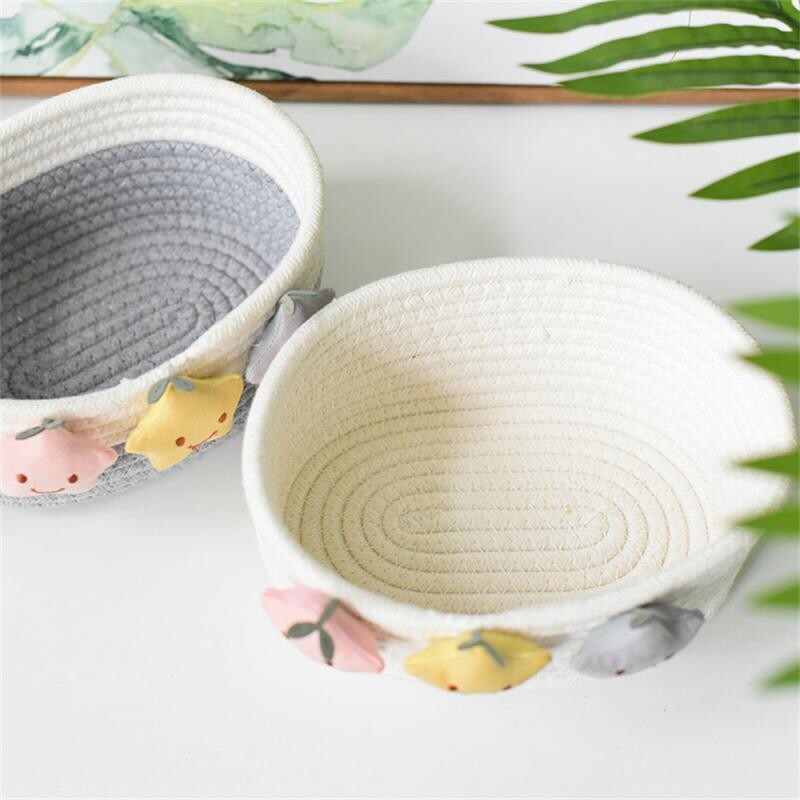 Multifunktsionaalne Star Desktop Väike korv Tross Korvid Vannitoa riided Lasteaia mänguasjad Beebi lapsed Puuvillane kootud korvikastid