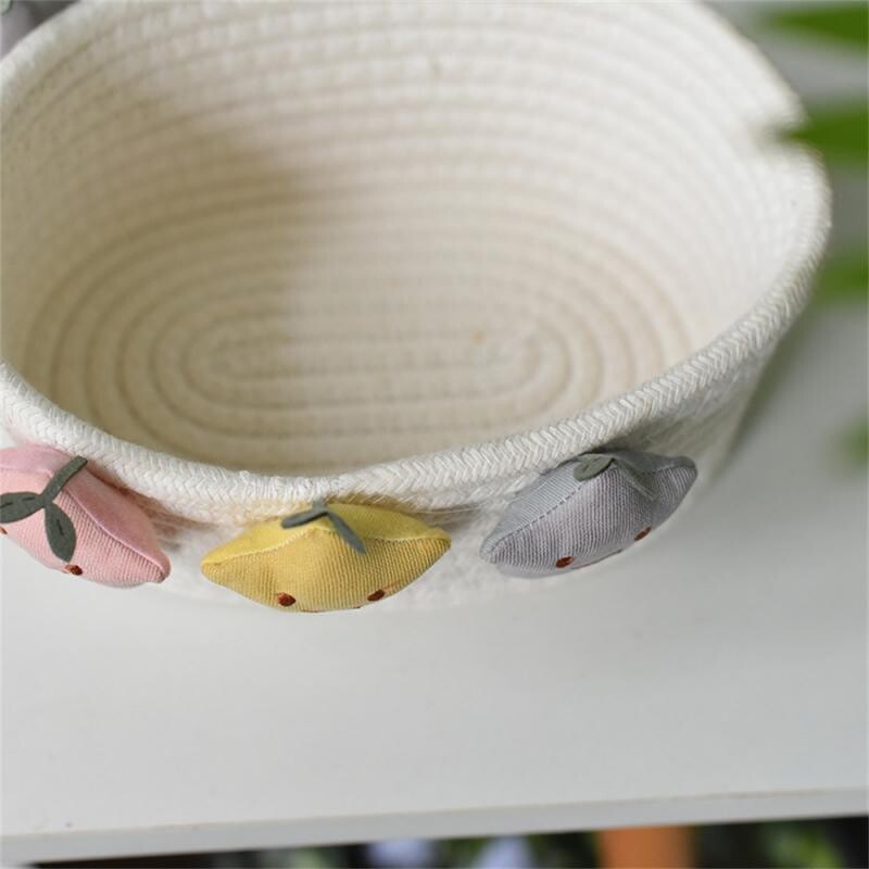 Multifunktsionaalne Star Desktop Väike korv Tross Korvid Vannitoa riided Lasteaia mänguasjad Beebi lapsed Puuvillane kootud korvikastid