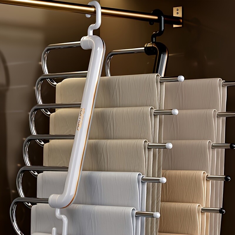 1 τμχ αναδιπλούμενη σχάρα παντελονιών, οικιακή κρεμάστρα με κλιπ παντελονιού, ειδική κρεμάστρα παντελονιών πολλαπλών στρώσεων, πολυλειτουργική κρεμάστρα παντελονιών, απρόσκοπτη αντιολισθητική αποθήκευση παντελονιών