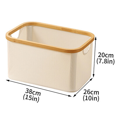 Pesu hoiukorv, ristkülikukujuline bambuskäepidemetega kapp, kokkupandavad hoiukastid mänguasjade jaoks Padjad Tekid Riided