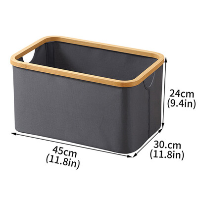 Pesu hoiukorv, ristkülikukujuline bambuskäepidemetega kapp, kokkupandavad hoiukastid mänguasjade jaoks Padjad Tekid Riided