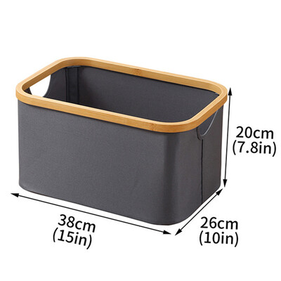 Pesu hoiukorv, ristkülikukujuline bambuskäepidemetega kapp, kokkupandavad hoiukastid mänguasjade jaoks Padjad Tekid Riided