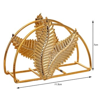 Модерен държач за хартиени кърпи Модерен държач за салфетки от ковано желязо Поставка за маса Вечеря Кухня Вертикален работен плот Хартиен сервит