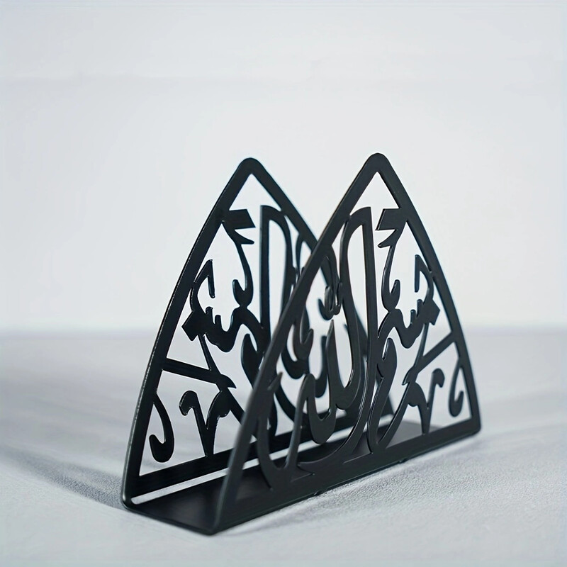 1 tk metallist araabia tekstiga salvrätikuhoidja, saab sobitada ruudukujulise, ristkülikukujulise salvrätikuga, sobib söögilauale, kööki, pulma