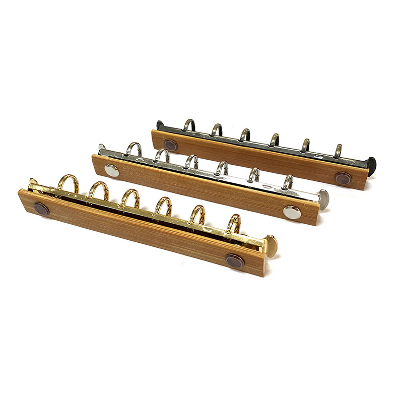 A7 eemaldatava pandlaga lahtiste lehtedega köitmisriba bambusest tagapaneeliga 6 auguga metallist rõngasköiteklambrid käsiraamatu albumi märkmiku jaoks