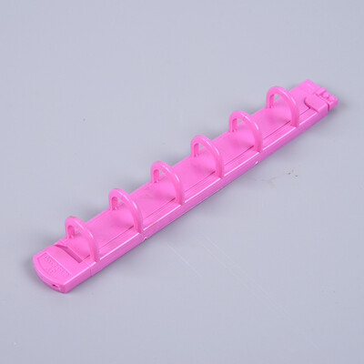 2 бр. Класьор с 6 дупки A7, цветни пластмасови пръстени за подвързване с щипки, Класьори с 6 дупки за канцеларски материали за бележник Пръстени за планиране на бюджета