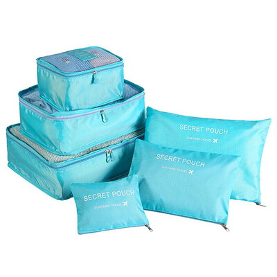 6 TK reisihoiukoti komplekt riiete jaoks Korralik Korraldaja Riidekapp Kohver kott Reisikorraldaja kott kohver Kingad pakkimine kuubikott