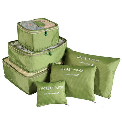 6 TK reisihoiukoti komplekt riiete jaoks Korralik Korraldaja Riidekapp Kohver kott Reisikorraldaja kott kohver Kingad pakkimine kuubikott