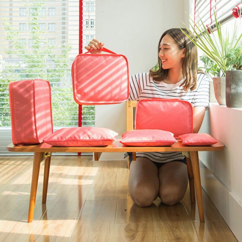 6 TK reisihoiukoti komplekt riiete jaoks Korralik Korraldaja Riidekapp Kohver kott Reisikorraldaja kott kohver Kingad pakkimine kuubikott