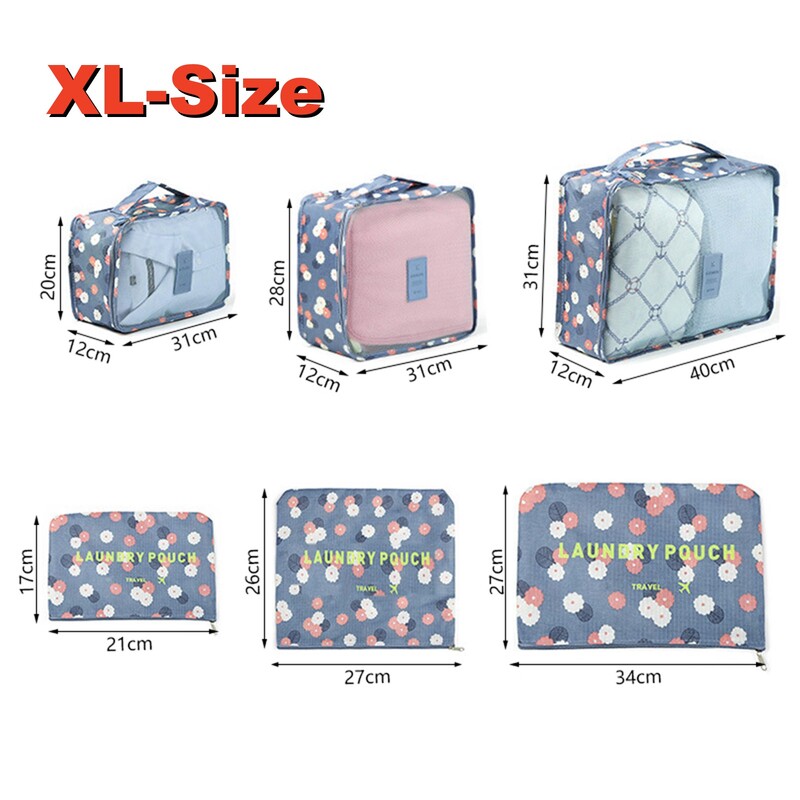 6 TK reisihoiukoti komplekt riiete jaoks Korralik Korraldaja Riidekapp Kohver kott Reisikorraldaja kott kohver Kingad pakkimine kuubikott