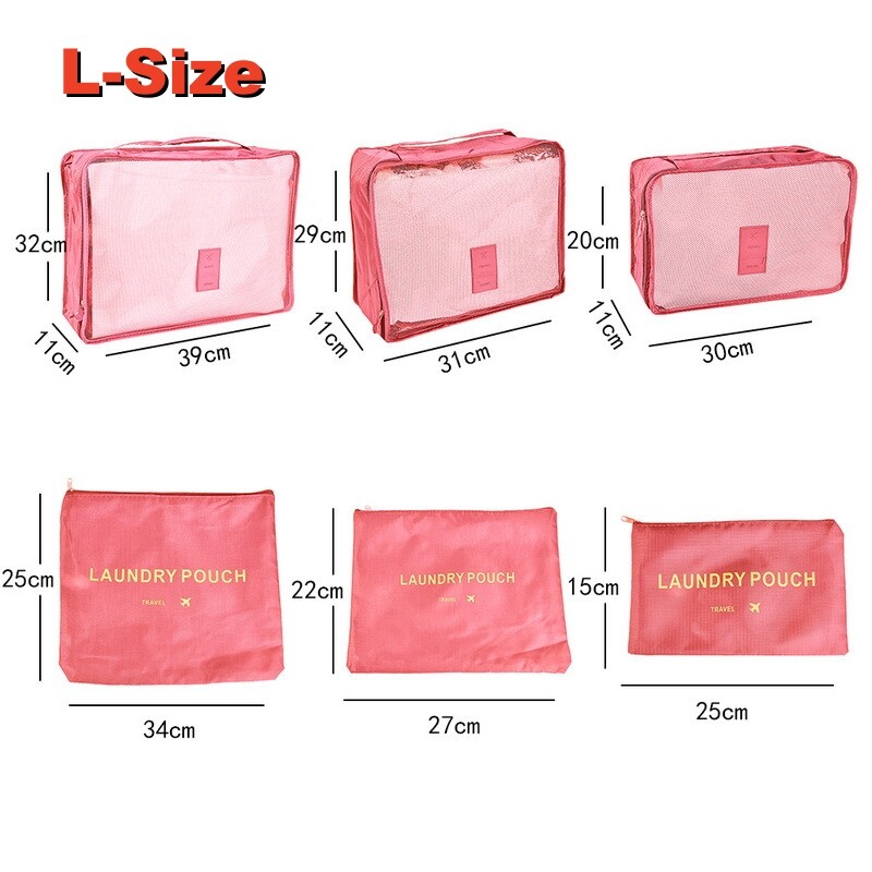 6 TK reisihoiukoti komplekt riiete jaoks Korralik Korraldaja Riidekapp Kohver kott Reisikorraldaja kott kohver Kingad pakkimine kuubikott