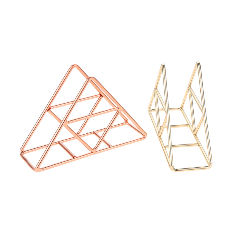 1 tk kolmnurkne salvrätikuhoidja vertikaalne roostevabast terasest õõnsa sisekujundusega õhtusöögi salvrätikualus Kuld-/roosikuldne BBQ pulmapidu