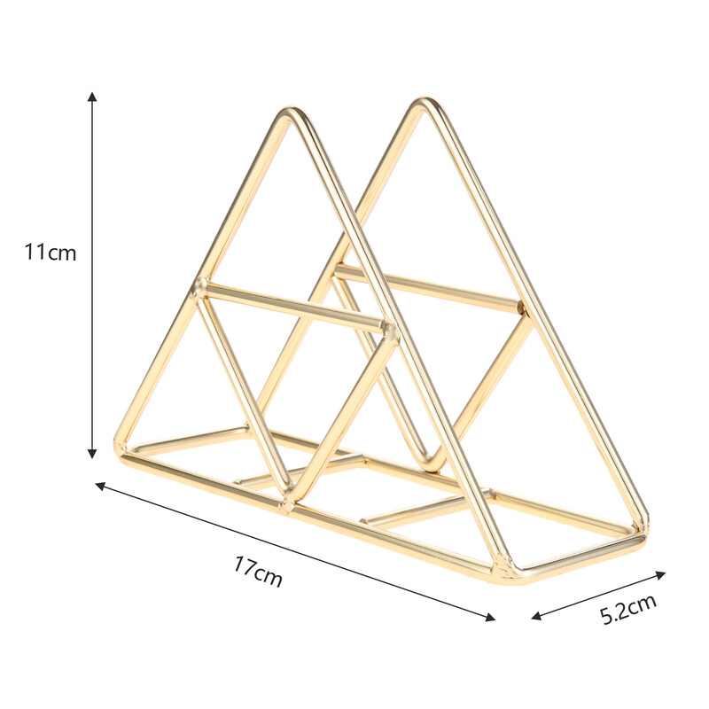 1 tk kolmnurkne salvrätikuhoidja vertikaalne roostevabast terasest õõnsa sisekujundusega õhtusöögi salvrätikualus Kuld-/roosikuldne BBQ pulmapidu