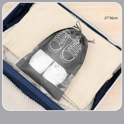 1 бр. Органайзери за съхранение на обувки Нетъкани чанти за пътуване Преносима гардеробна чанта Водоустойчиво джобно облекло Прозрачна висяща чанта