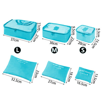 Σετ τσάντα αποθήκευσης ταξιδιού 6 τμχ για ρούχα Τακτοποιημένο Organizer Ντουλάπα βαλίτσα Θήκη Travel Organizer Τσάντα θήκη Παπούτσια συσκευασία Τσάντα Cube