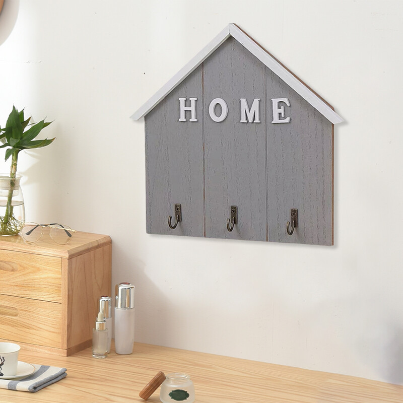 Ξύλινος γάντζος τοίχου Βάση κλειδιού αποθήκευσης κρεμάστρας κρεμάστρας Διακοσμητικός οργανωτής για είσοδο στο διάδρομο