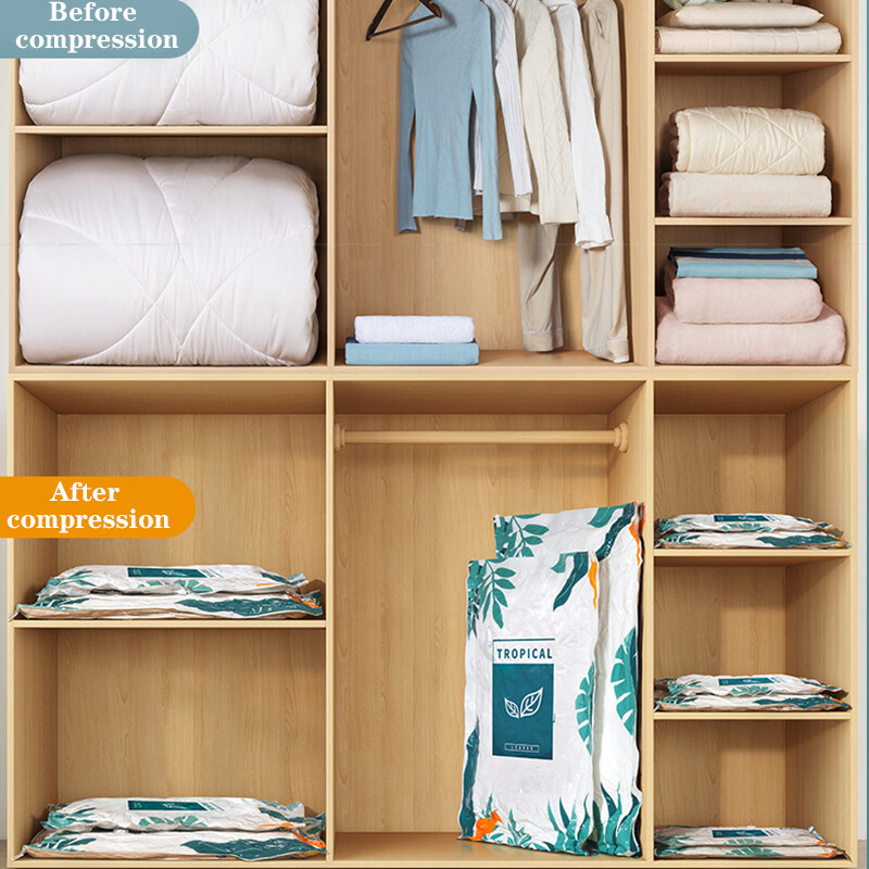 Korduvkasutatavad vaakum-hoiukotid reisimiseks Kompressioon Ruumi säästev reisimine Kodukasutus Riided Padjad Tekid Tekid Voodipesu