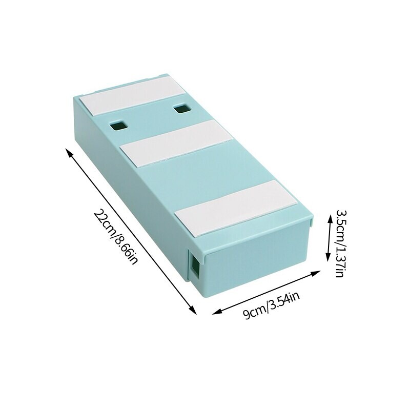 Peidetud hoiusahtli korraldaja Rippuvad mulgustusvabad sinised hoiukarbid laua all Isekleepuv sahtliümbris Mitmesugused konteinerid/0