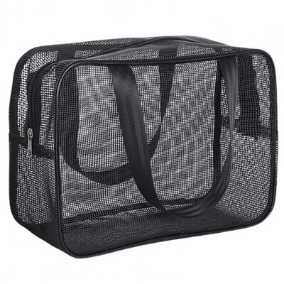 Преносима чанта за душ Бързосъхнеща мрежеста чанта за душ Преносима мрежеста чанта за душ с капацитет Бързосъхнещи тоалетни принадлежности за фитнес зала за лесно