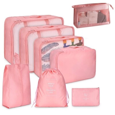 8PCS/Set Organizator torbi za putovanja Organizator torbi Dodaci Prtljaga Kofer Organizator Vodootporna torba za pranje Odlaganje odjeće