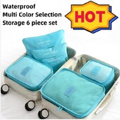 6 tk/komplekt reisikoti pakkimiskuubiku süsteem vastupidav 6 tükki üks komplekt suur mahutavus kotte Unisex rõivaste sorteerimine Korralda kott