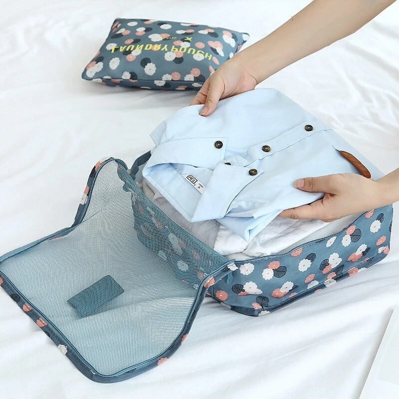 6 tk/komplekt reisikoti pakkimiskuubiku süsteem vastupidav 6 tükki üks komplekt suur mahutavus kotte Unisex rõivaste sorteerimine Korralda kott