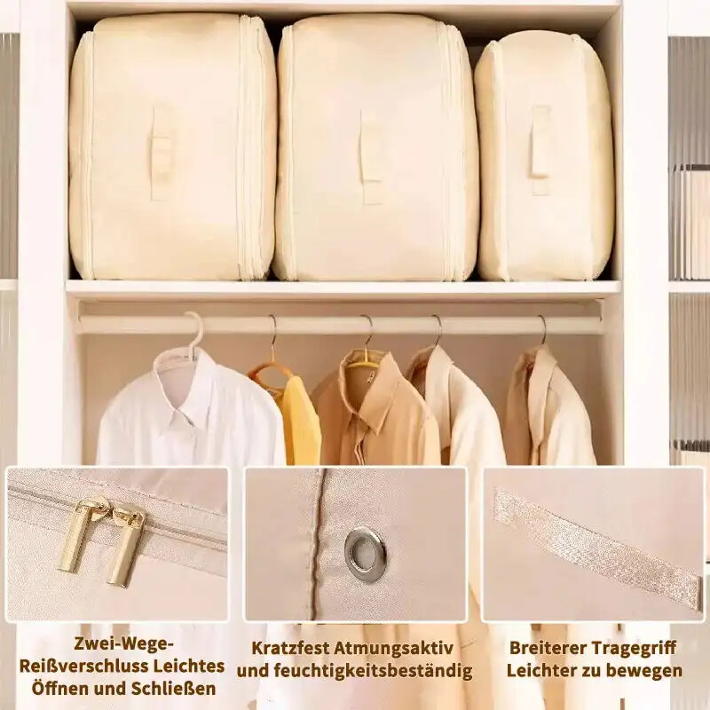 Kompressioontekk-hoiukott Suure mahutavusega kapp-kapp-organisaator Kokkupandav tekk-padjatekk Kokkusurutud hoiukott