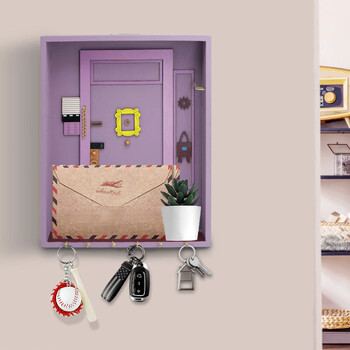 Friends Keyholder Monica\'s Door Storage Χαριτωμένο σπίτι δώρο για τηλεοπτική εκπομπή Merchandise Lovers Organizer Θήκη αλληλογραφίας ράφι για τοίχο