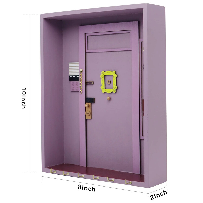 Sõprade võtmehoidja Monica uksehoidja Armas kodukink telesaadete armastajatele Korraldaja riiul postihoidja seinale