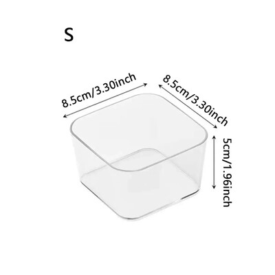 1 tk läbipaistev kast hoiustamisorganisaator kirjutuslaud plastkonteiner sahtel Korraldaja laud ehtekarbi meigikorraldaja karbid