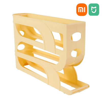 Xiaomi MIJIA 4 rétegű, automata gördülő tojástartó állvány hűtő tojástároló doboz konténer konyhai tojás adagoló hűtő rendszerező