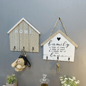 Põhjamaade veranda võtmekonks puidust loominguline seinahoidik Multifunktsionaalne seinale kinnitatav võtmehoidja