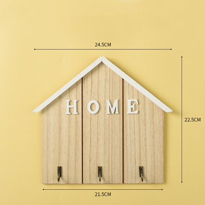 Põhjamaade veranda võtmekonks puidust loominguline seinahoidik Multifunktsionaalne seinale kinnitatav võtmehoidja