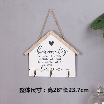 Põhjamaade veranda võtmekonks puidust loominguline seinahoidik Multifunktsionaalne seinale kinnitatav võtmehoidja