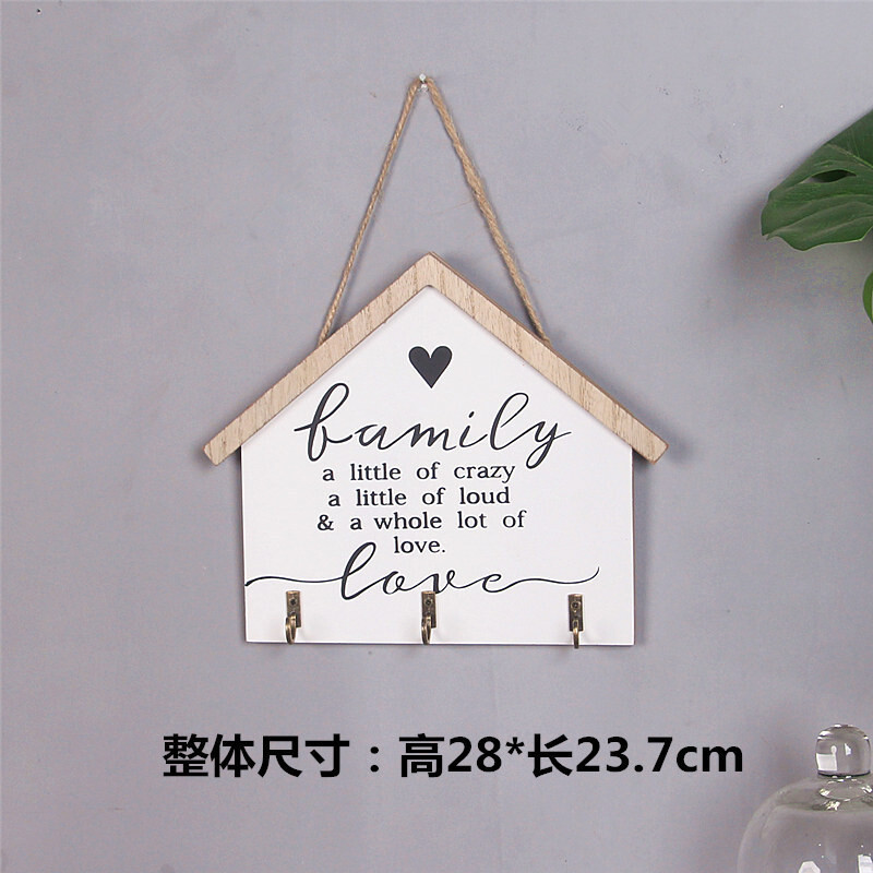 Põhjamaade veranda võtmekonks puidust loominguline seinahoidik Multifunktsionaalne seinale kinnitatav võtmehoidja