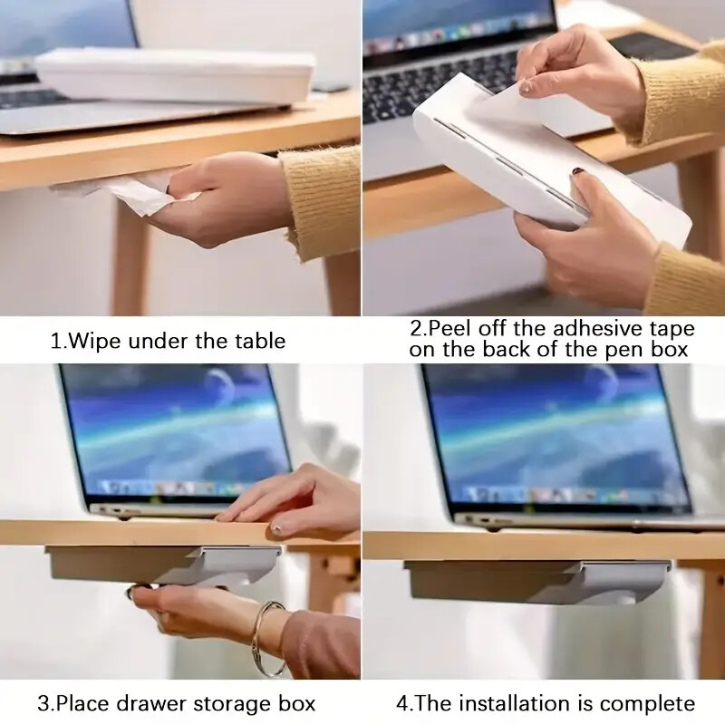 Mulgustamissahtlita hoiukast laua all Peidetud kleebised Kirjatarvete karp Mitmesugused hoiukastid Magamistoa tarvikud