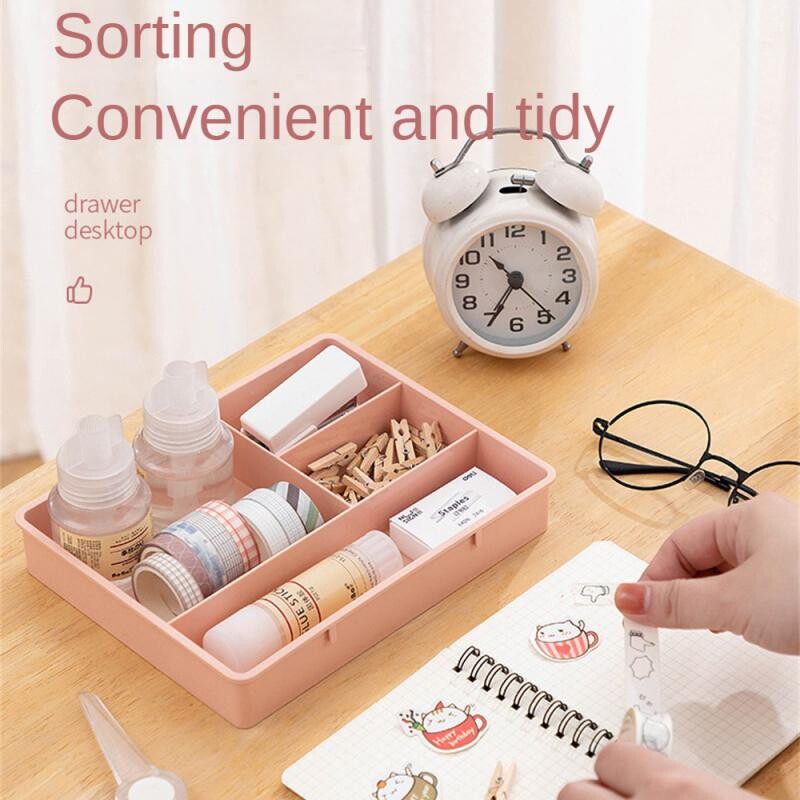 Laua sahtli korraldaja Laua kõik tarbed kirjatarvete hoiukast Kosmeetika Meigikoristaja Kodukontor sahtlijagaja konteiner