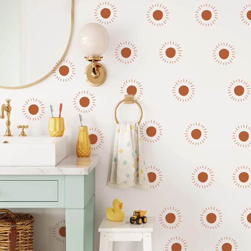 Boho Hearts loominguline seinakleebis lastele Beebitüdrukute Poistetuba Lastetoa seinakunsti kleebised Vinüülist seinamaaling Lastele Magamistoa sisekujundus