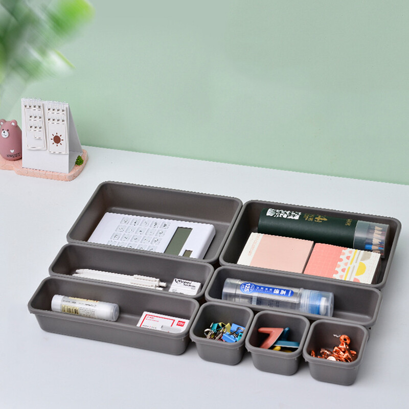 Lauaarvuti mitmesugused asjad sahtli hoiukarbi jagaja Artefaktide vaba kombineeritud kaheksaosaline kosmeetikavahendite komplekt