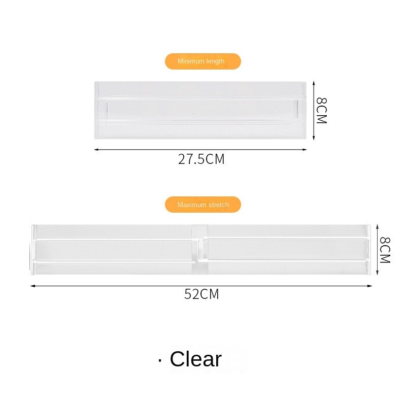 1 бр. Прозрачни разделители за чекмеджета Органайзер Регулируем шкаф за съхранение Органайзер за дрехи Чекмеджета Разделители Органайзер за кухненски чекмеджета