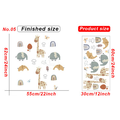 Αυτοκόλλητα τοίχου με ιπτάμενα μπαλόνια ζωάκια για παιδιά Διακόσμηση παιδικού δωματίου Χαριτωμένο λαγουδάκι αποσπώμενο PVC αυτοκόλλητα DIY κομμάτια Τοιχογραφία