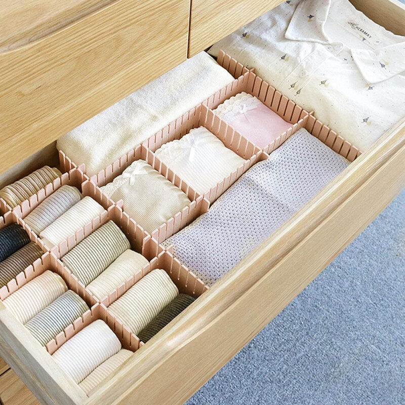 4/8 tk Reguleeritav sahtli jaotur majapidamises panipaiga vahesein Ruumisäästlik riidekapp kapi eraldaja aluspesu sokid mitmesugused