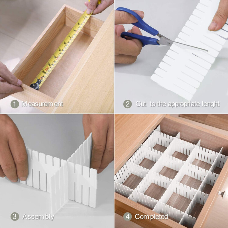 4/8 tk Reguleeritav sahtli jaotur majapidamises panipaiga vahesein Ruumisäästlik riidekapp kapi eraldaja aluspesu sokid mitmesugused