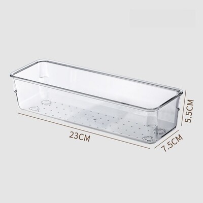 Läbipaistvast plastikust sahtlite organiseerijad lauajagajad prügikastid Kodu kummut Kontor Köök Sahtlite eraldaja Meik Ehted Organisatsioon Gadg