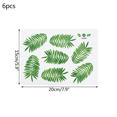 Подвижни тропически листа Цветя Стикери за стена Домашна всекидневна Декоративни зелени листа Растения Направи си сам Стикери Тапети 7