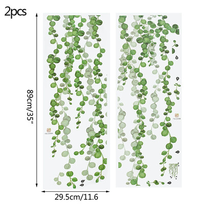 Подвижни тропически листа Цветя Стикери за стена Домашна всекидневна Декоративни зелени листа Растения Направи си сам Стикери Тапети 7