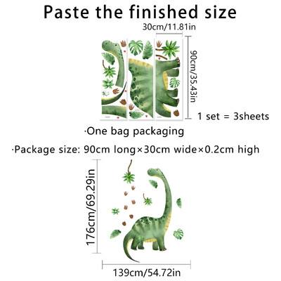 Suure suurusega dinosauruste tapeet poistetoa sisekujunduseks Armsad loomad, dinosauruste seinakleebised Kaunistusplakat Lastetoa seinamaalingute kleebised